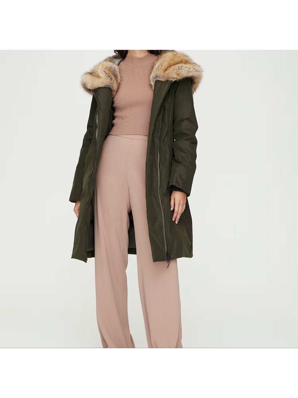 Babaton Gilligan Parka Premium Goose Down in Green - Picture 4 of 16